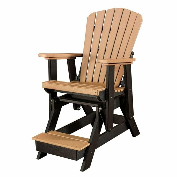 Invernaculo Balcony Glider Chair with Black Base, Cedar IN2753669